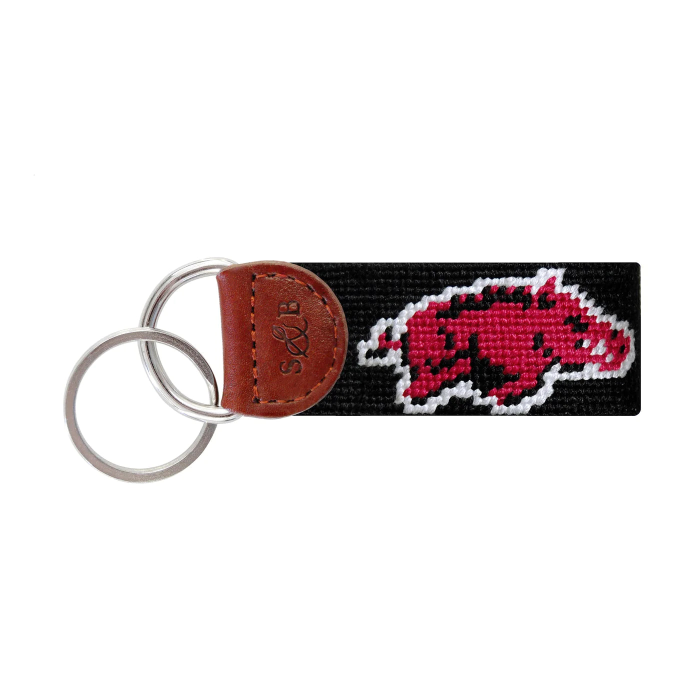 Needlepoint Key FOB - Collegiate - Arkansas