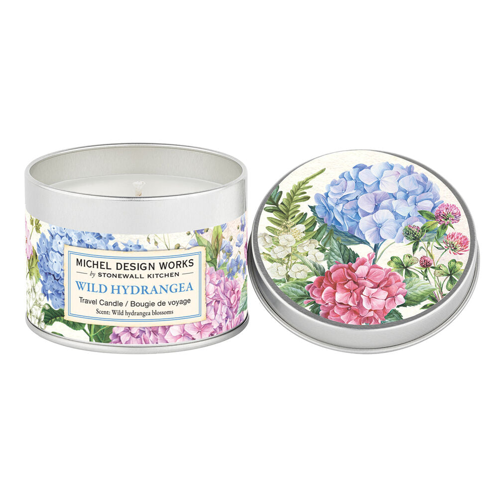 Michel Design Works Travel Tin Candle - 4 oz. - Wild Hydrangea