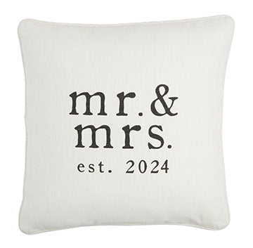 Mr. & Mrs. Est. 2024 Pillow - Square