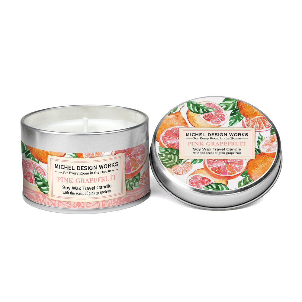 Michel Design Works Travel Tin Candle - 4 oz. - Pink Grapefruit