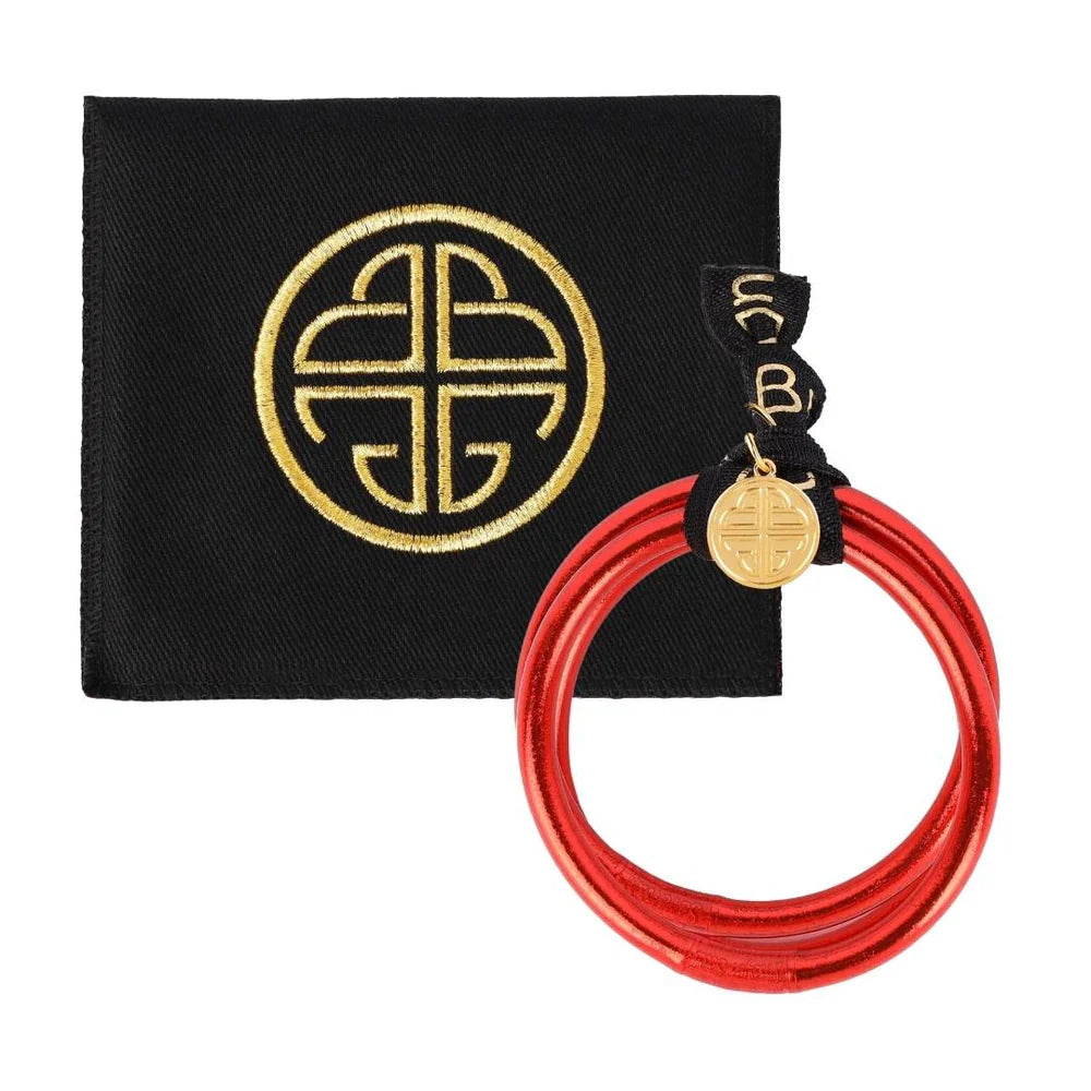 BuDhaGirl Limited Edition All Weather Bangle - Serenity Prayer - Crimson
