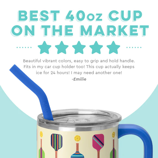 Swig Stainless Steel Mega Mug w/Straw - 40oz. (Assorted)