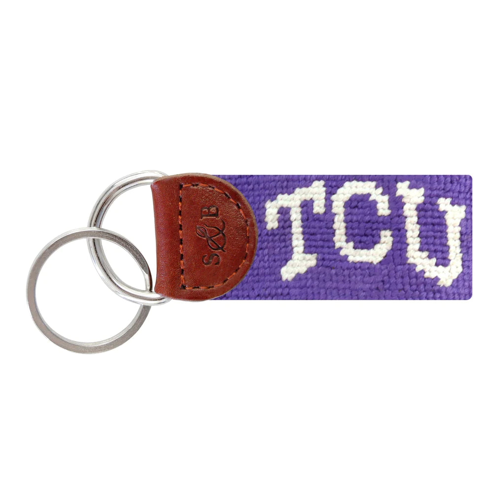 Needlepoint Key FOB - Collegiate - TCU