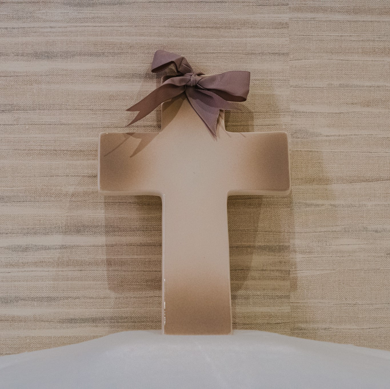 Personalized Ceramic Ombre Cross - Grey