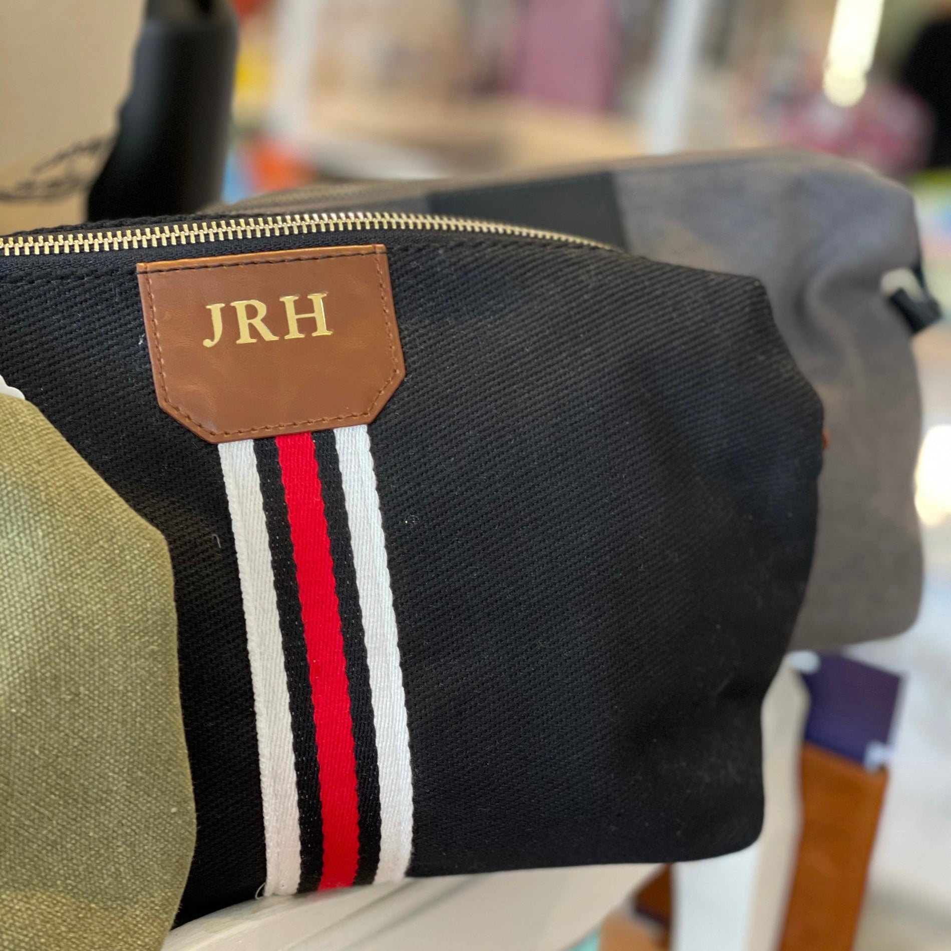 Racing Stripe Toiletry Bag/Dopp Kit