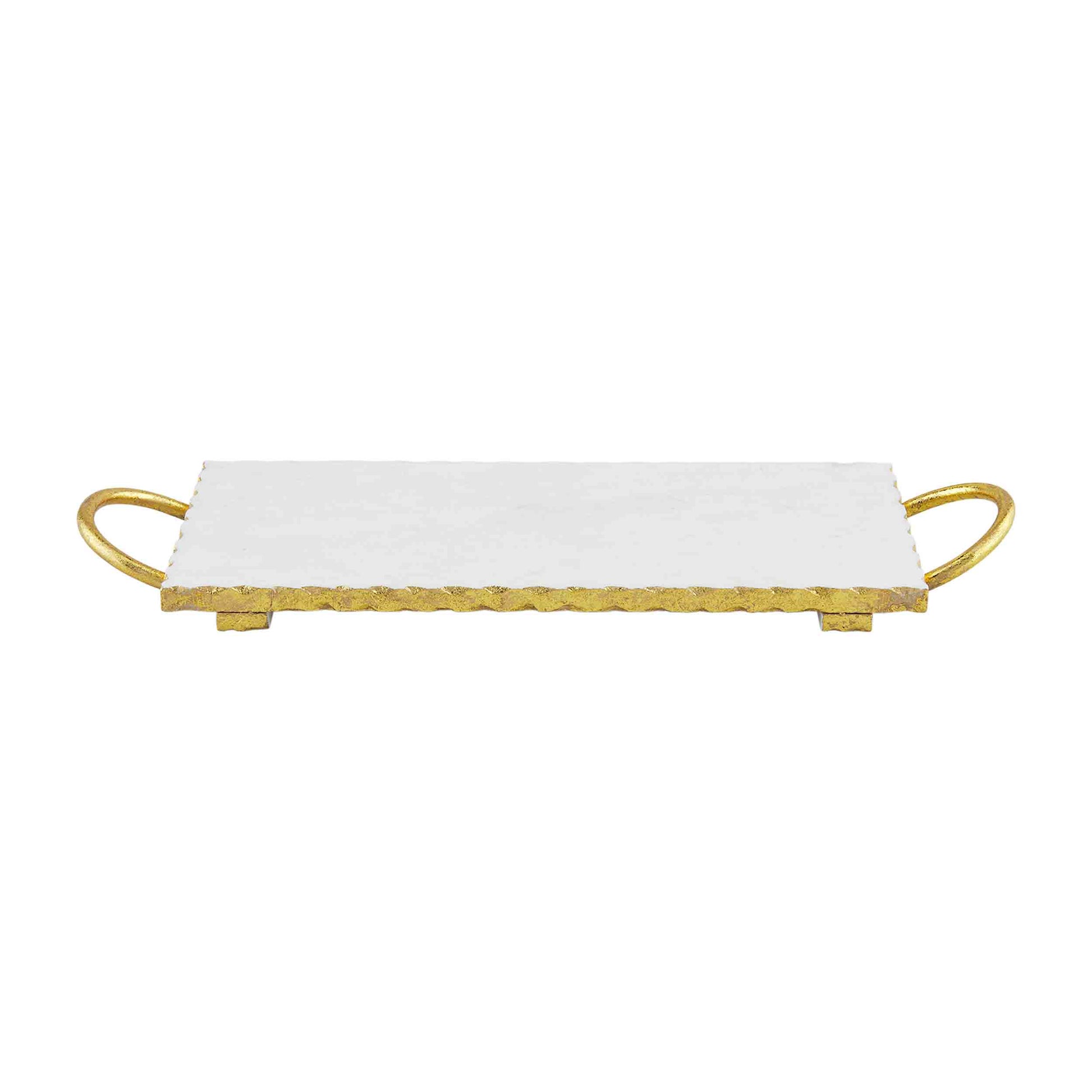 Personalized Gold Edge Marble Board w/Handles