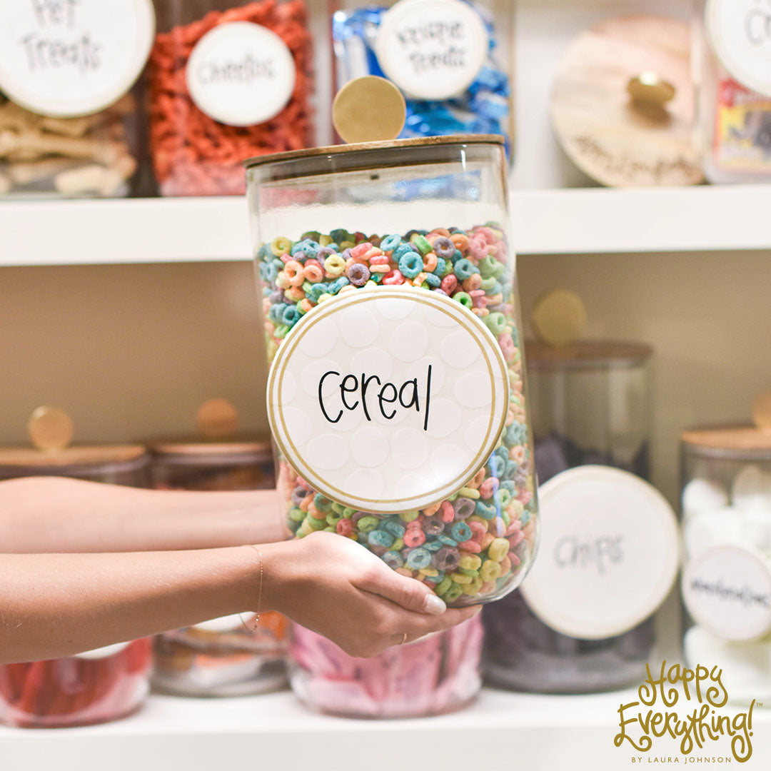 Happy Everything Mini Wooden Lid Glass Jar