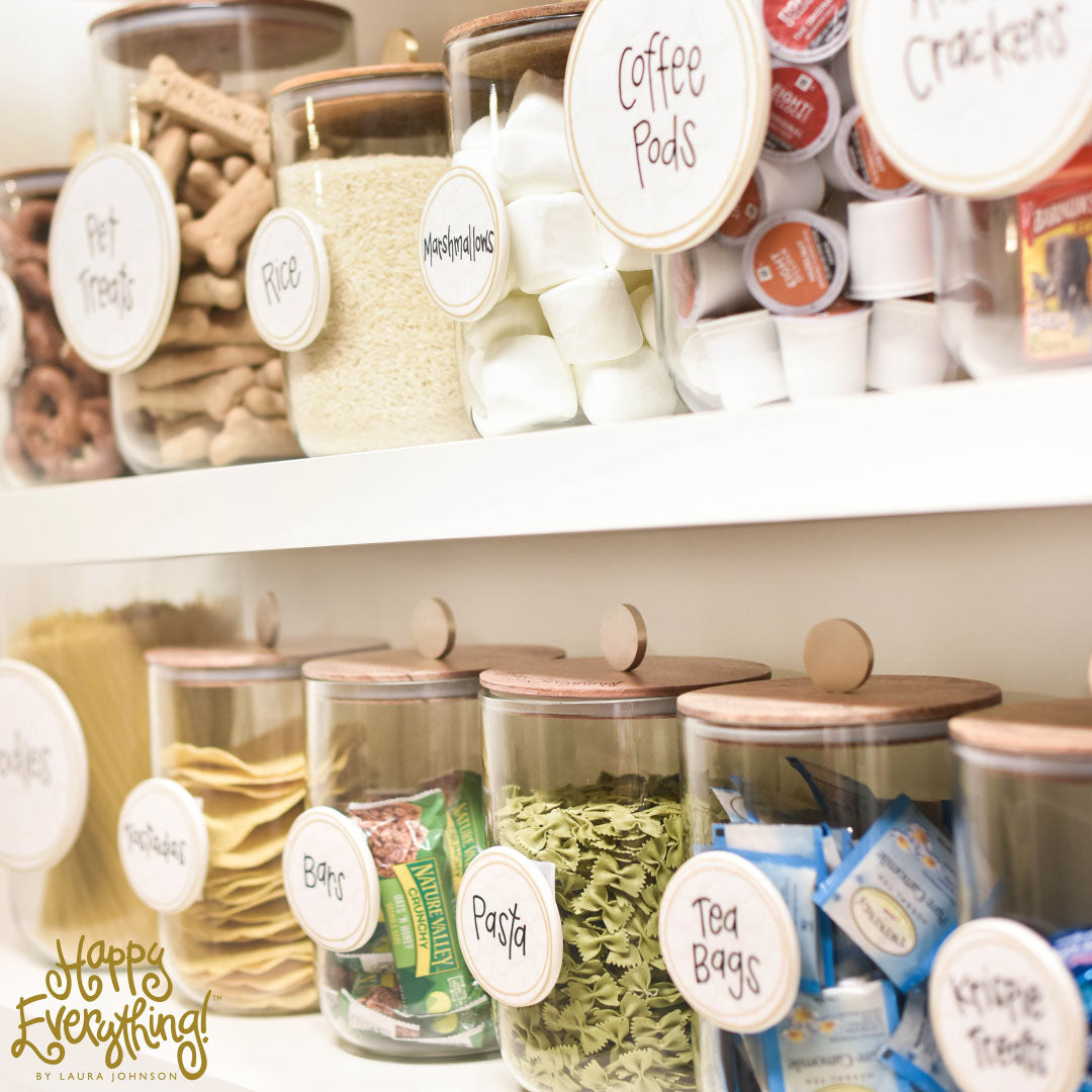 Happy Everything Mini Wooden Lid Glass Jar