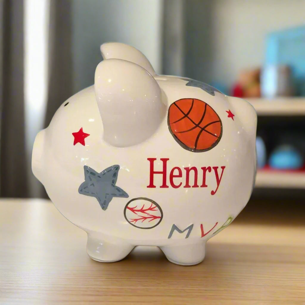 Personalized All-Star Piggy Bank - MVP