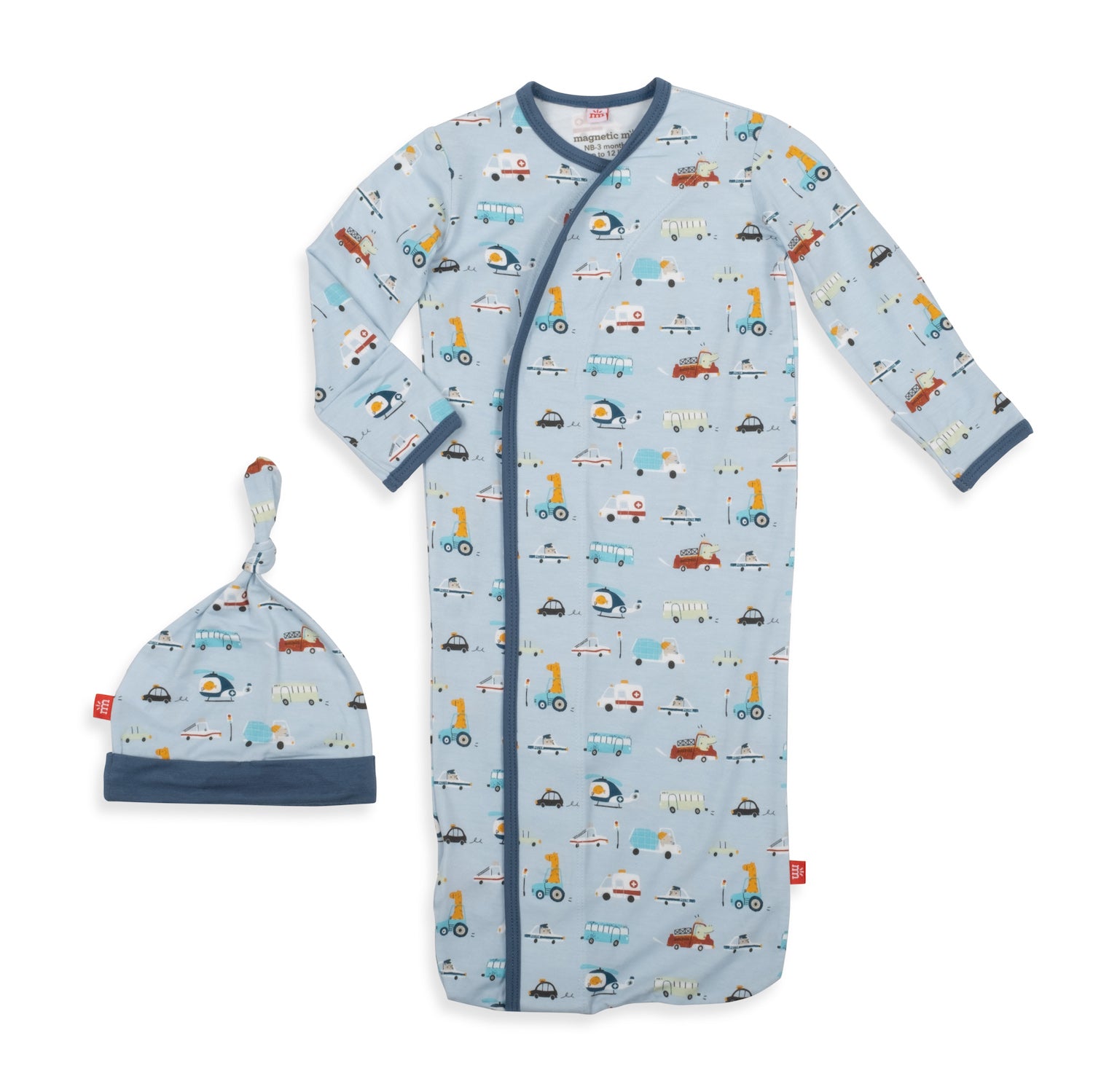Magnetic Me Modal Infant Sack Gown & Hat Set - Giraffe Jam
