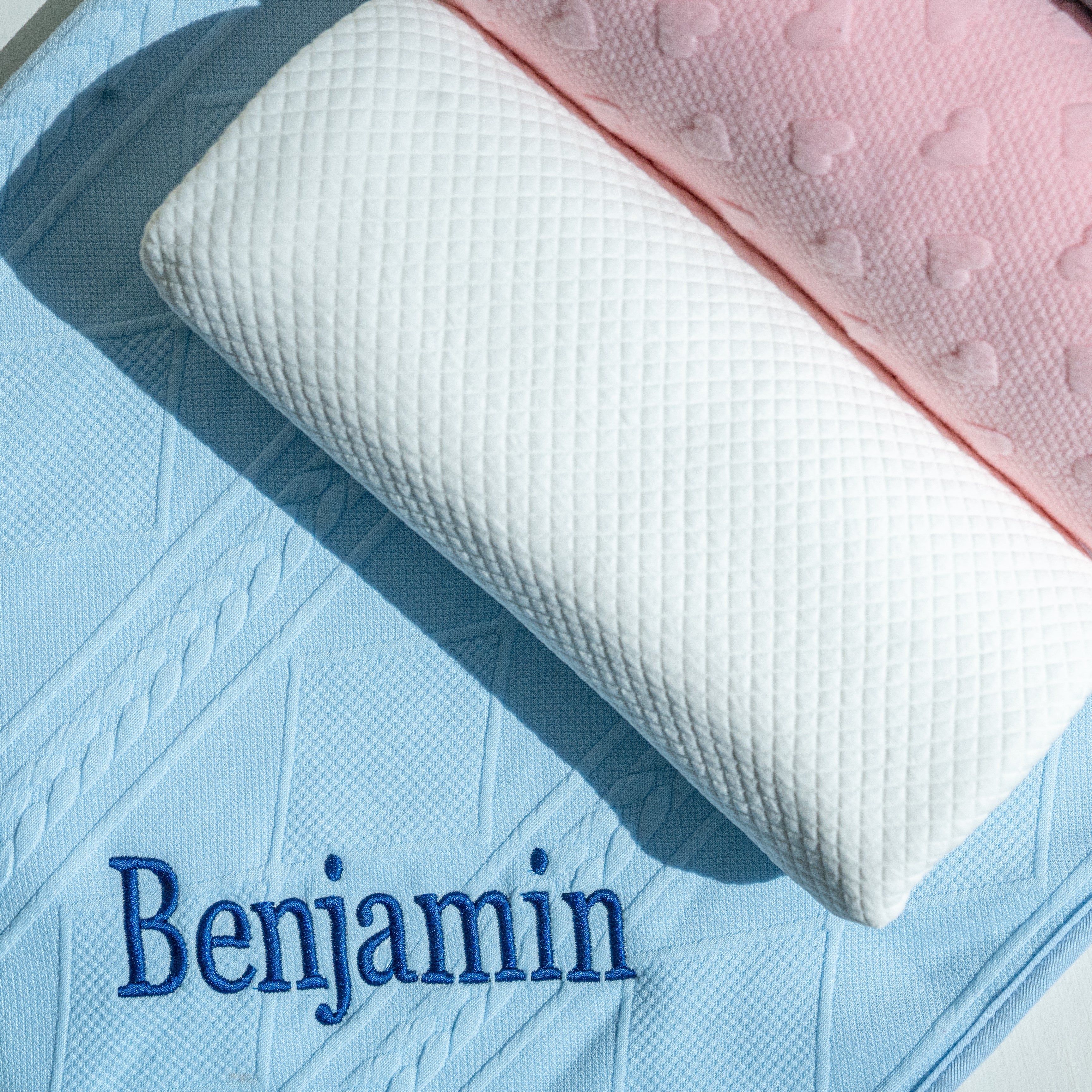 Personalized Knit Textured Pattern Baby Blanket