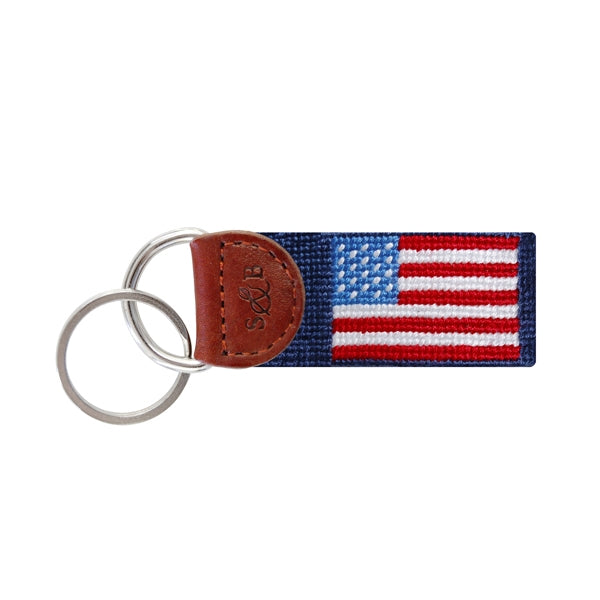 Needlepoint Key FOB - American Flag