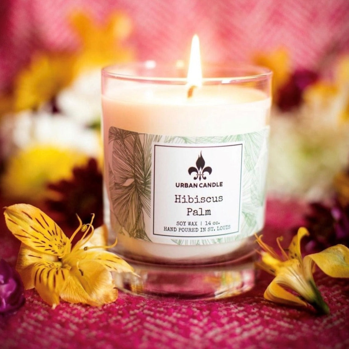 Hibiscus Palm Soy Wax Candle
