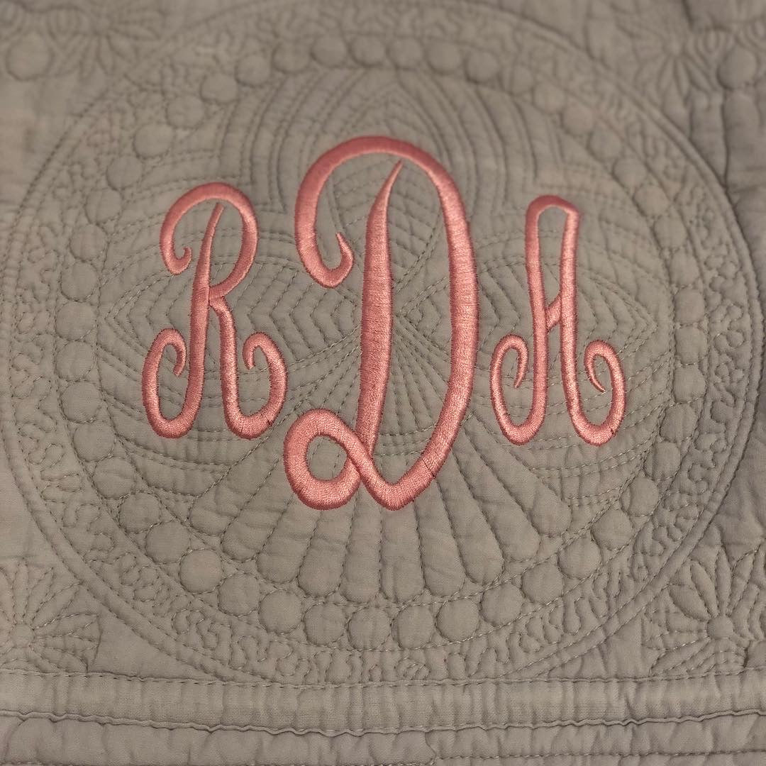 Personalized Baby Quilt - Grey