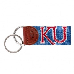 Needlepoint Key FOB - Collegiate - Kansas