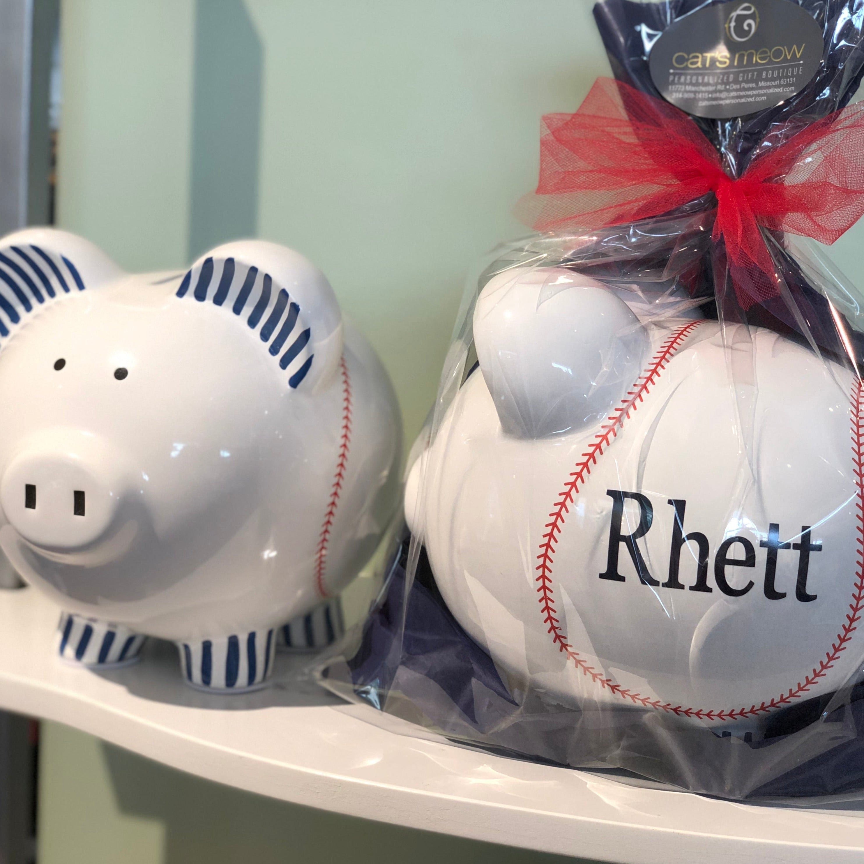 Personalized All-Star Piggy Bank - Baseball