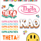 Sorority Sticker Sheet - Kappa Alpha Theta