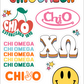 Sorority Sticker Sheet - Chi Omega