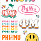 Sorority Sticker Sheet - Phi Mu