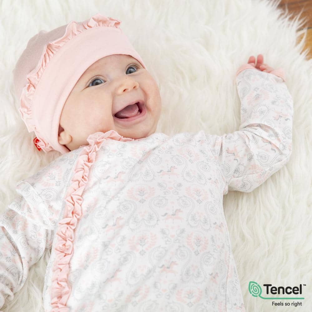 Magnetic Me Modal Infant Sack Gown & Hat Set - Carousel, Lifestyle