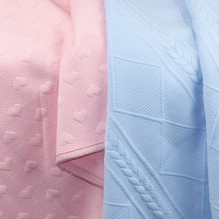 Personalized Knit Textured Pattern Baby Blanket