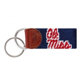 Needlepoint Key FOB - Collegiate - Ole Miss