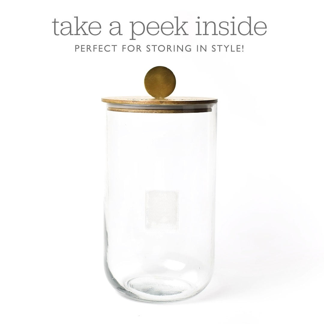 Happy Everything Mini Wooden Lid Glass Jar