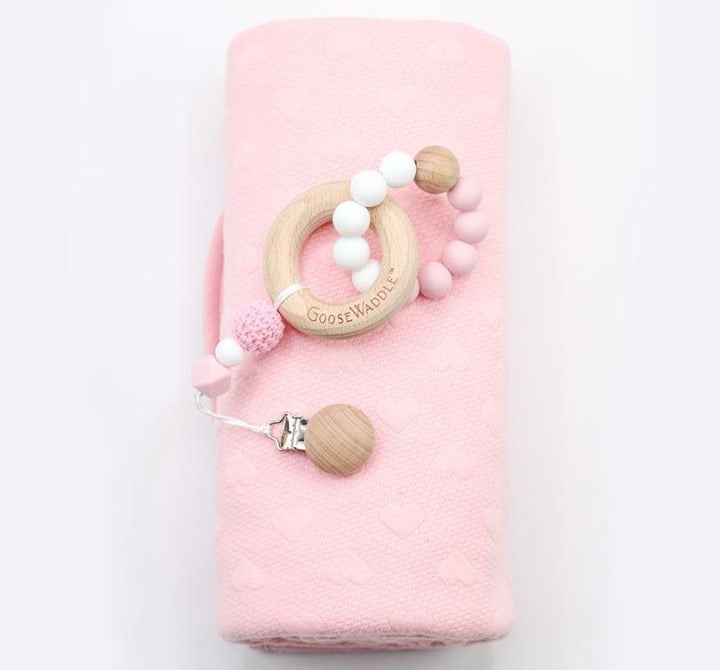 Personalized Knit Textured Pattern Baby Blanket