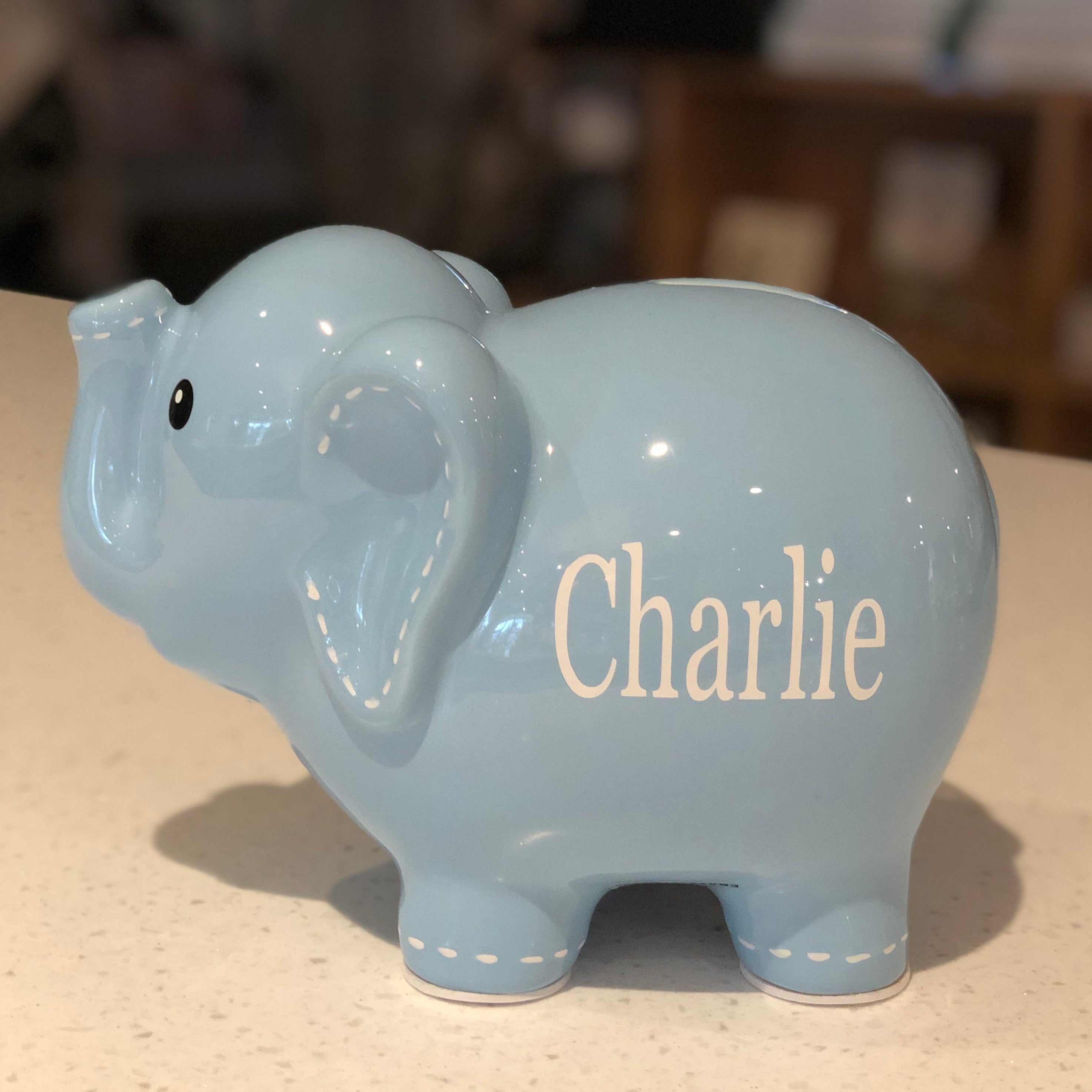 Personalized Large Stitch Elephant Bank