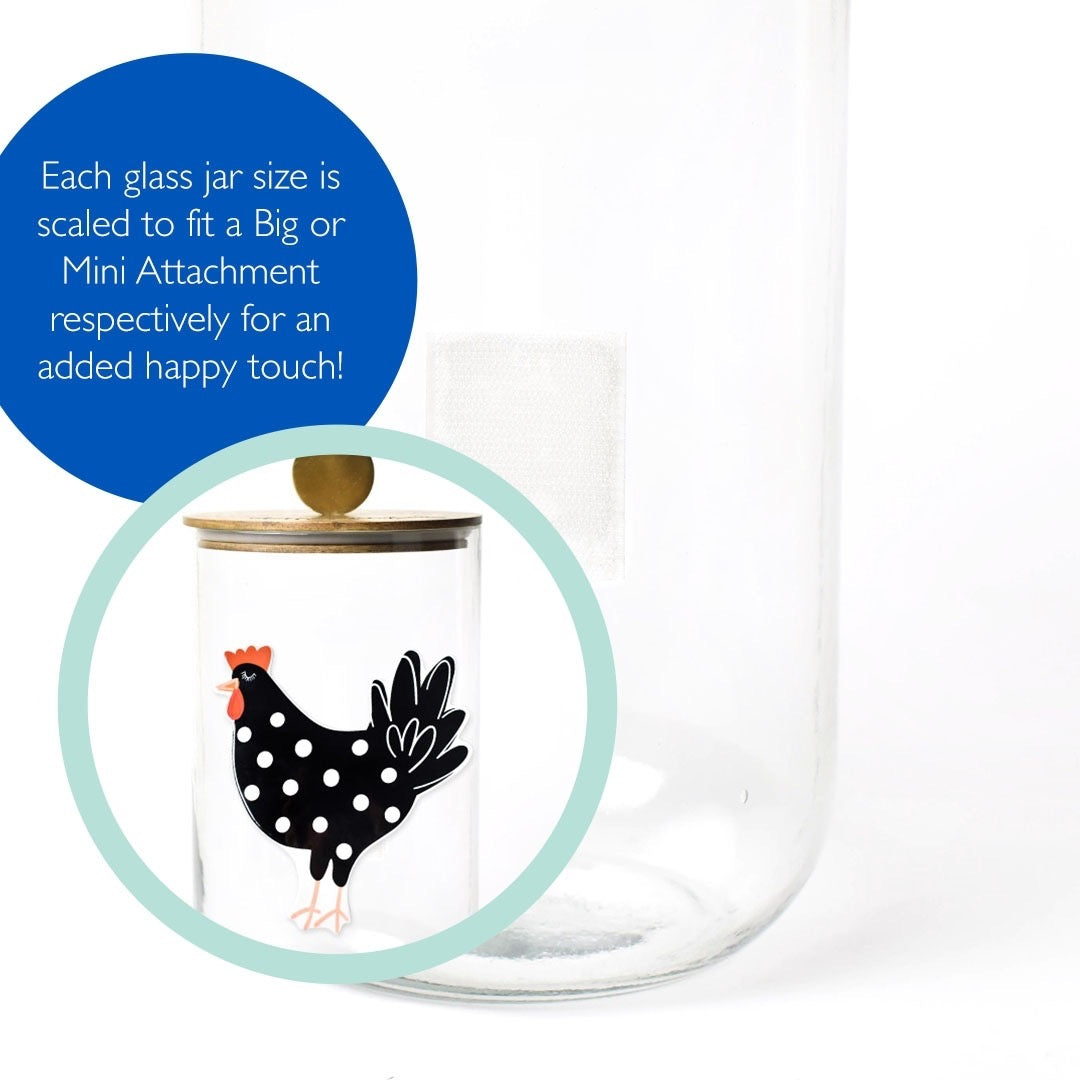 Happy Everything Mini Wooden Lid Glass Jar
