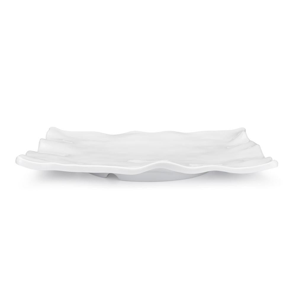 Personalized White Ruffle Melamine Platter - Large