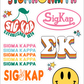 Sorority Sticker Sheet - Sigma Kappa