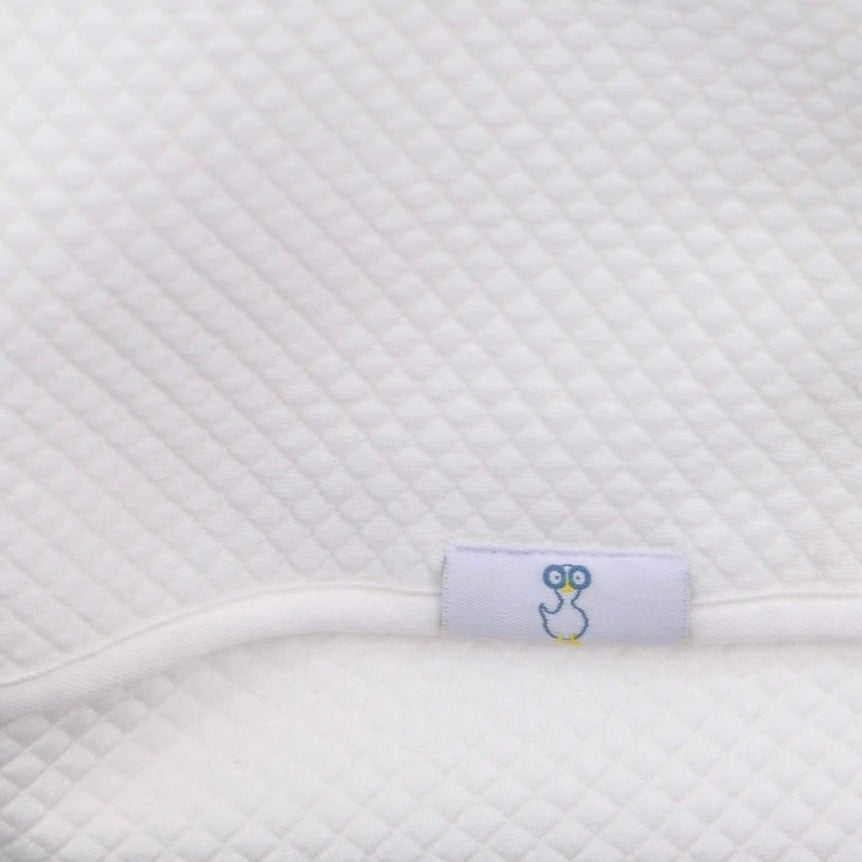 Personalized Knit Textured Pattern Baby Blanket - White