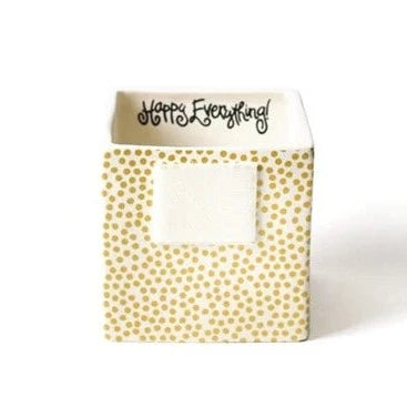 Happy Everything Mini Nesting Cube - Gold Dot