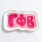 Sorority Name/Color Trinket Tray - Gamma Phi Beta