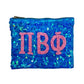 Sequin Sorority Coin Pouch - Pi Beta Phi