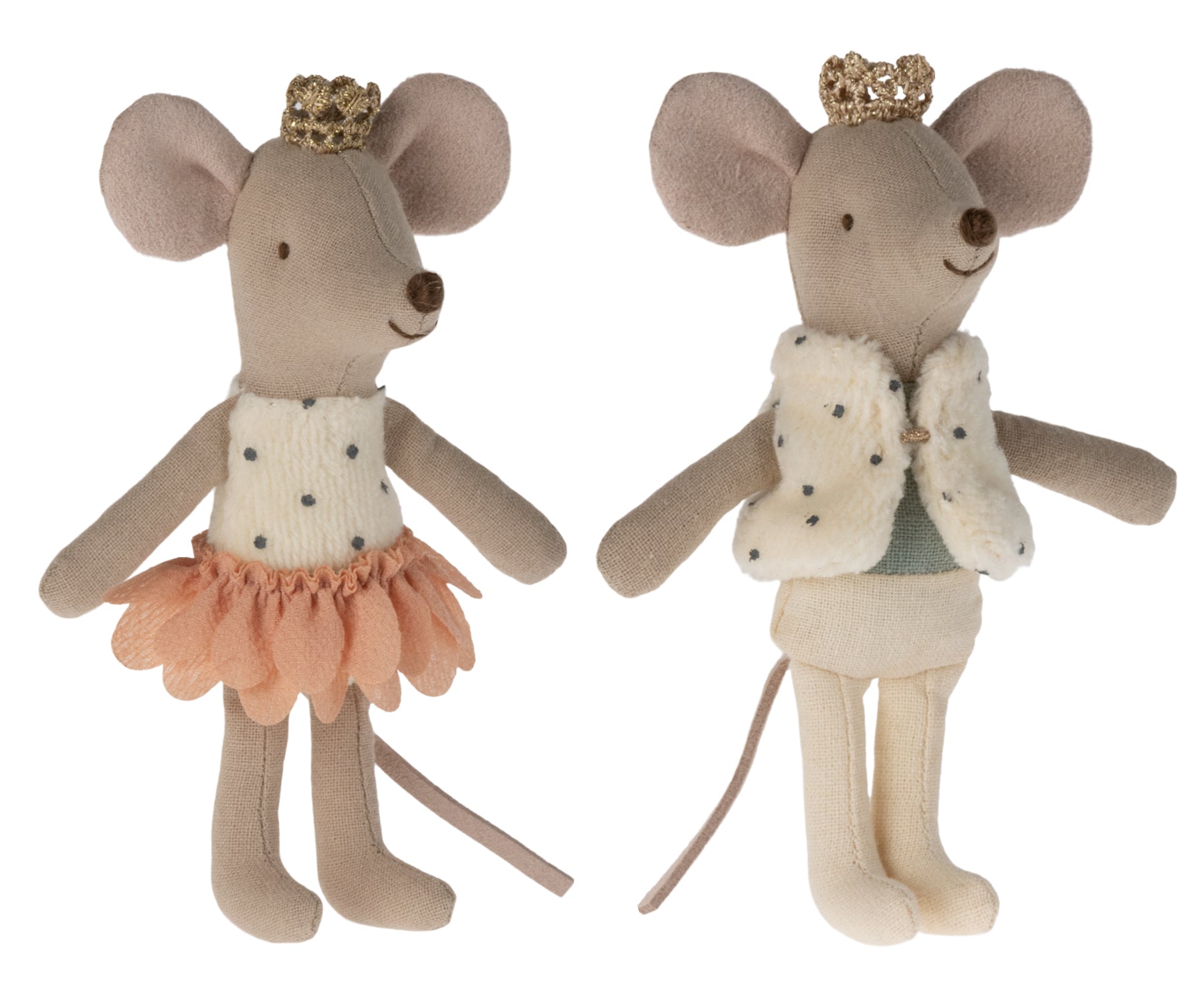 Maileg Royal Twins Mice, Little Sister & Brother in Box - Rose