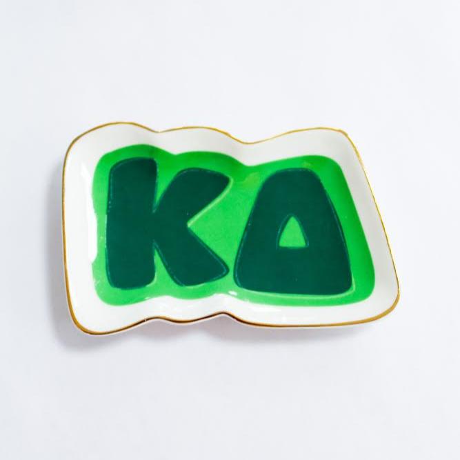 Sorority Name/Color Trinket Tray - Kappa Delta