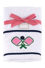 Pickleball Paddles Towel - White