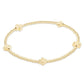 enewton Signature Cross Small Gold Pattern 2mm Bead Bracelet - GOLD