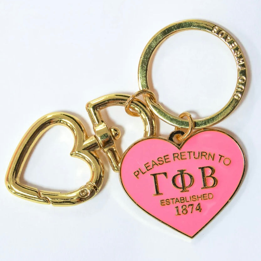 Sorority Please Return Key Ring - Gamma Phi Beta