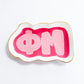 Sorority Name/Color Trinket Tray - Phi Mu