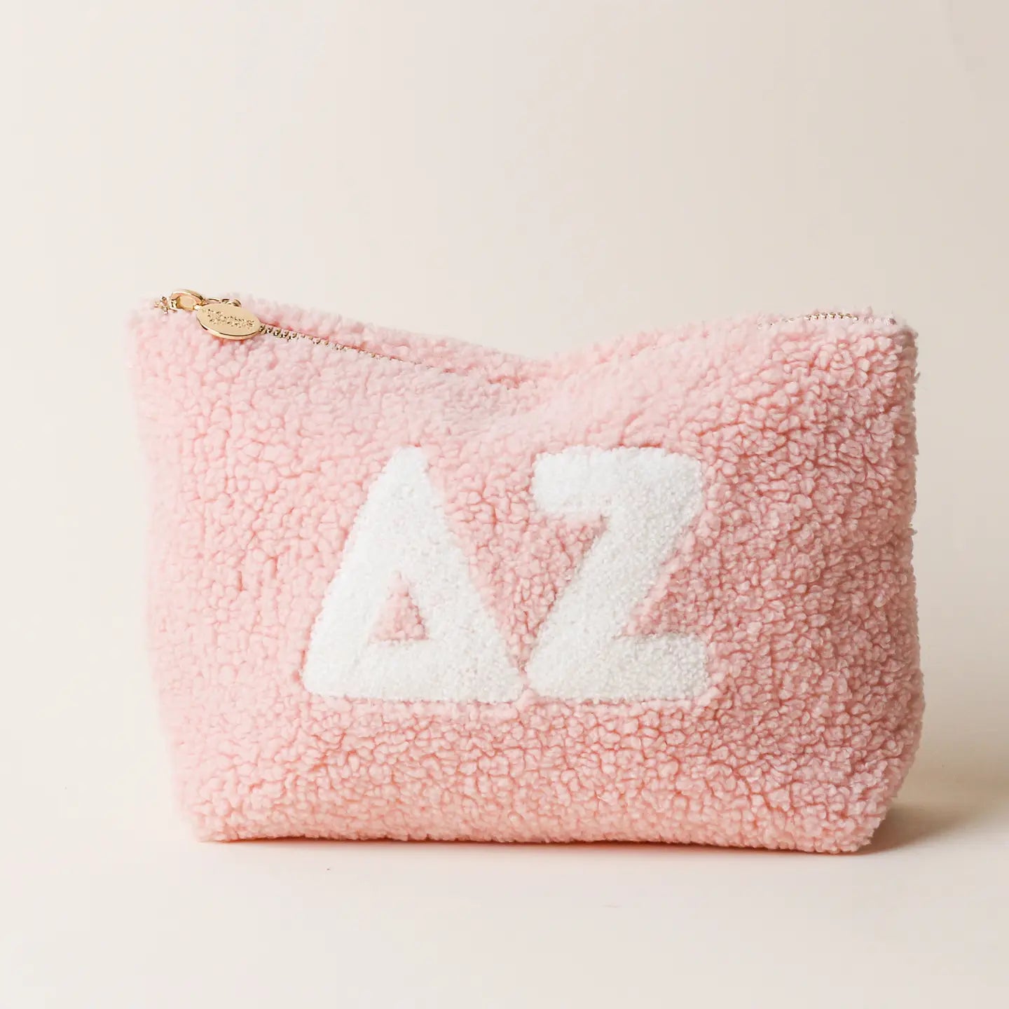 Sorority Blush Sherpa Greek Letter Pouch - Delta Zeta