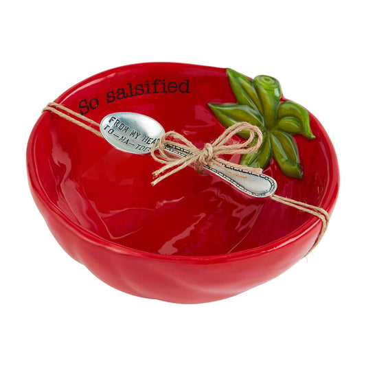 Tomato Shaped Dip Bowl Set