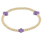 Enewton Signature Cross Gold Pattern 3MM Bead Bracelet - Purple