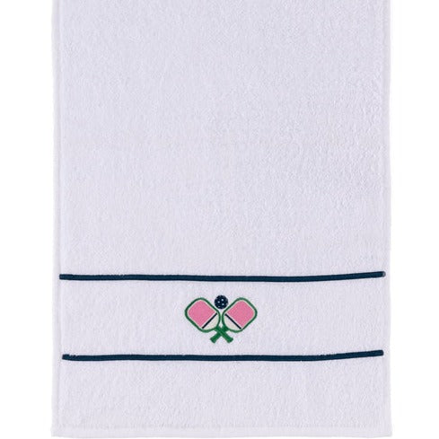 Pickleball Paddles Towel - White