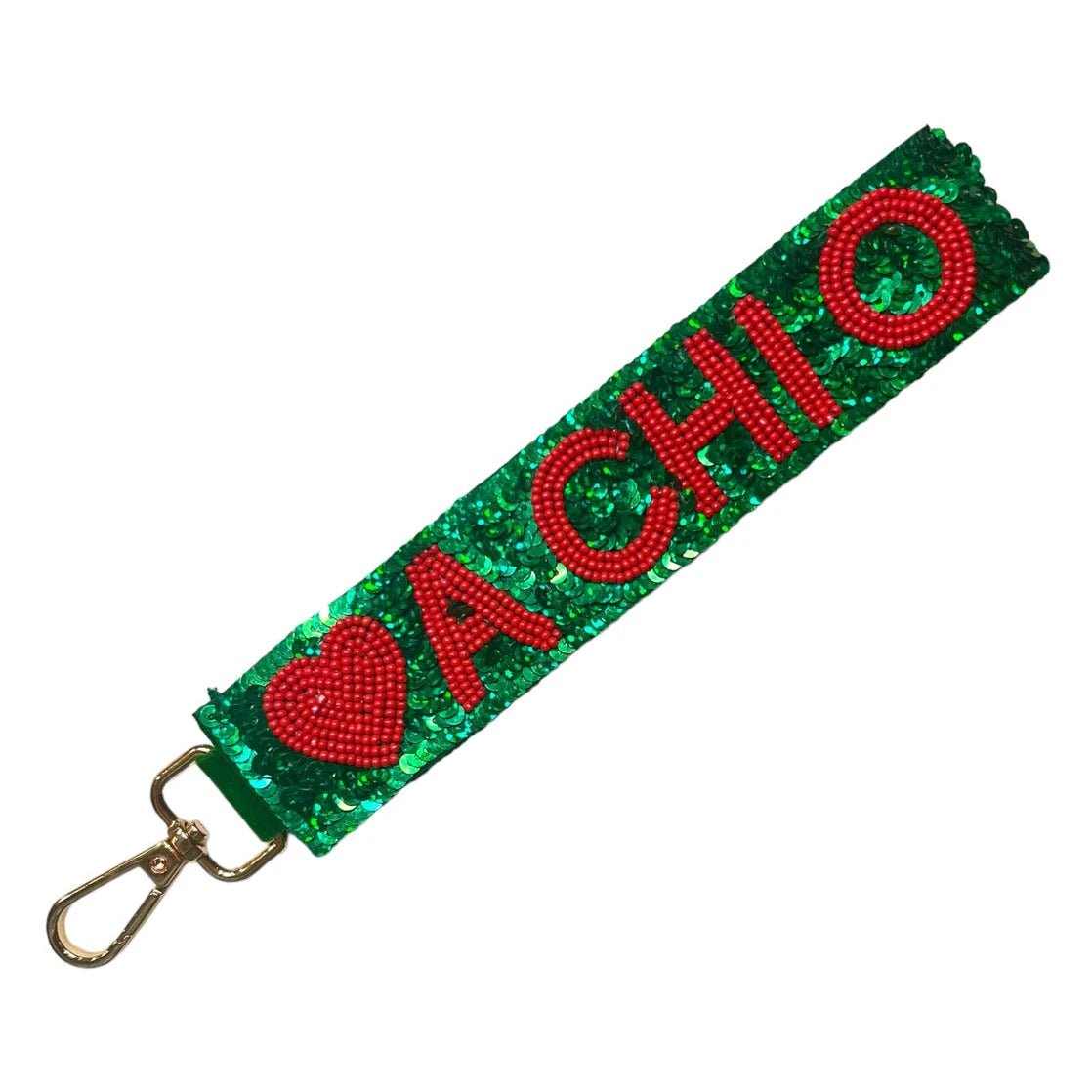 Sequin Sorority Heart Wristlet - Alpha Chi Omega