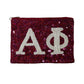 Sequin Sorority Coin Pouch - Alpha Phi