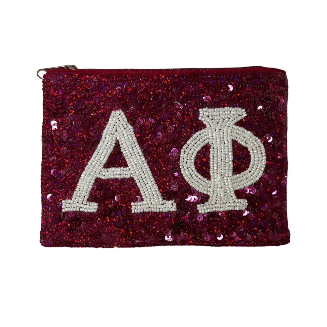 Sequin Sorority Coin Pouch - Alpha Phi