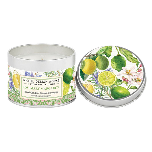 Michel Design Works Travel Tin Candle - 4 oz. - Rosemary Hydrangea